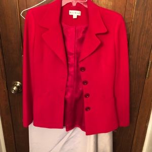 Red suit with skirt